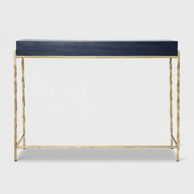 Jolie Modern Living Room Console Table Navy Blue/Gold - Adore Decor