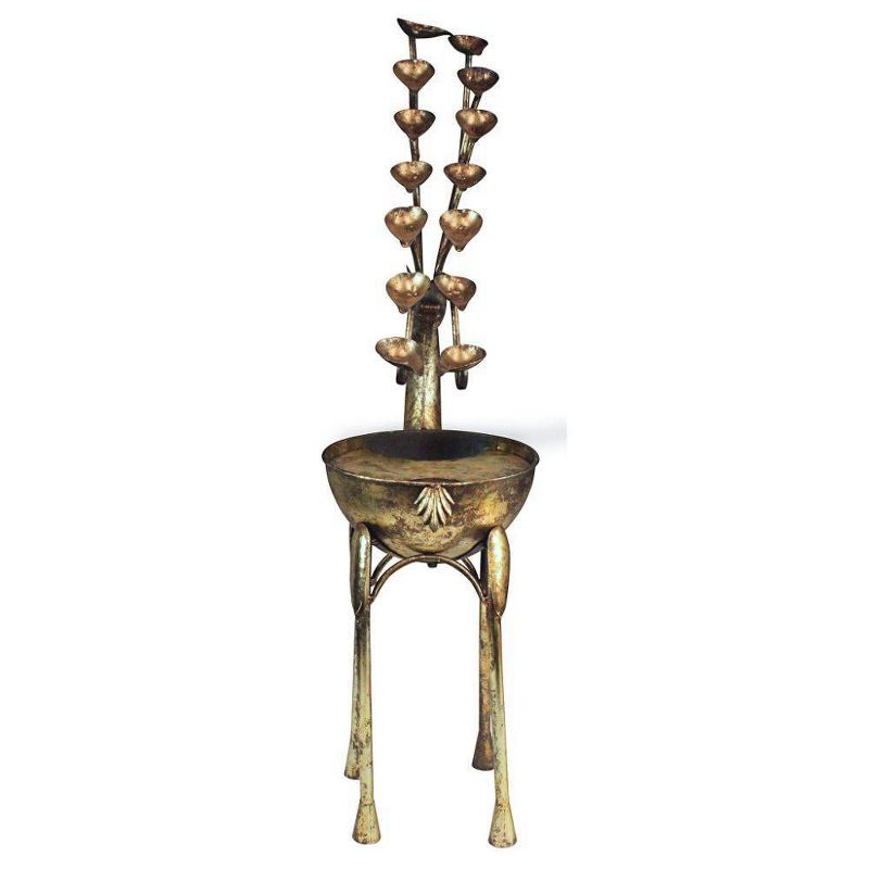 Deer Antler Falls Cascading Metal Sculptural Fountain - Acorn Hollow