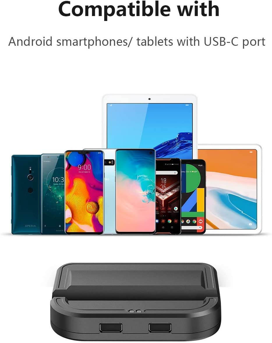 Yijianxi USB C Wired PUBG Mobile Game Keyboard Mouse Converter Adapter, no Lagging Gaming Controller Gamepad USB 3.0 Port for Shooting Games, Compatible with Android Phone/Tablets