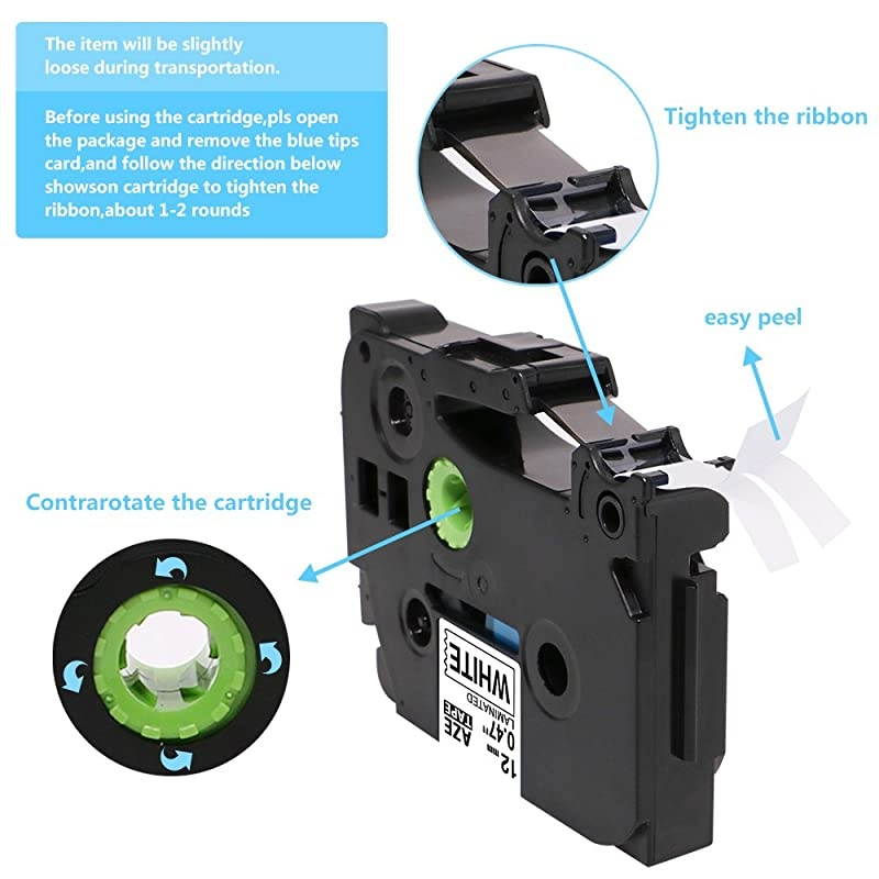 Compatible Label Tape Replacement for Brother P-Touch TZe-231(Black on White)TZe-335 TZ-335(White on Black)12mm 0.47Inch Laminated,for PT D210 H110 D600 1230PC 1280 Label Maker,26.2Ft,3Pack