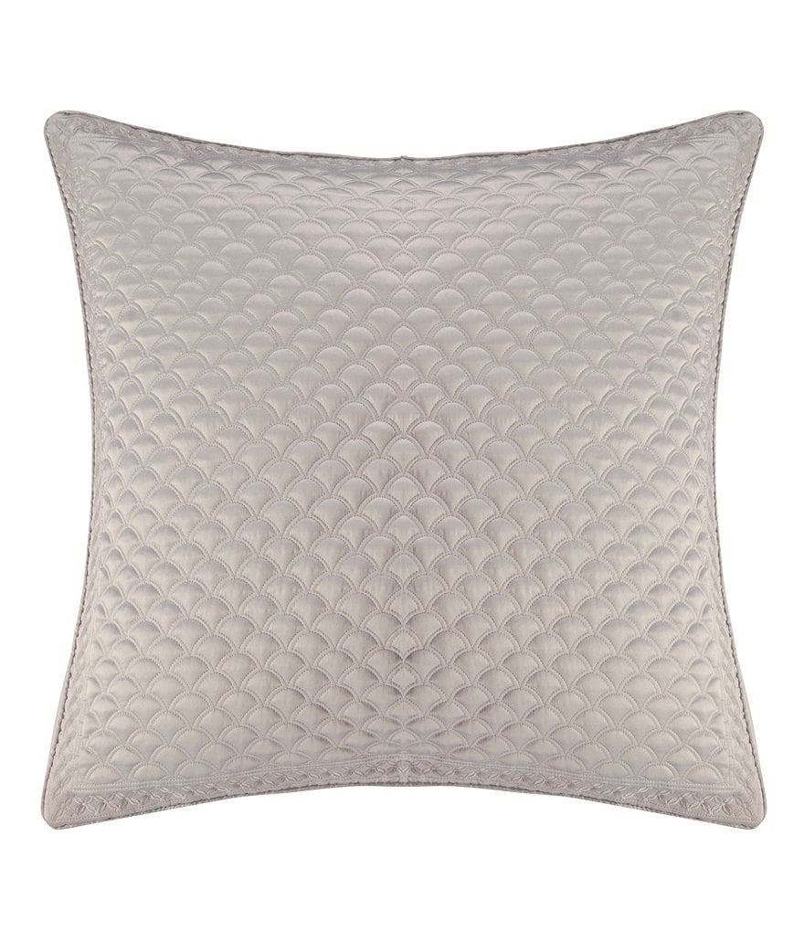 J. Queen New York Zilara Embroidered Quilted Satin Square Pillow