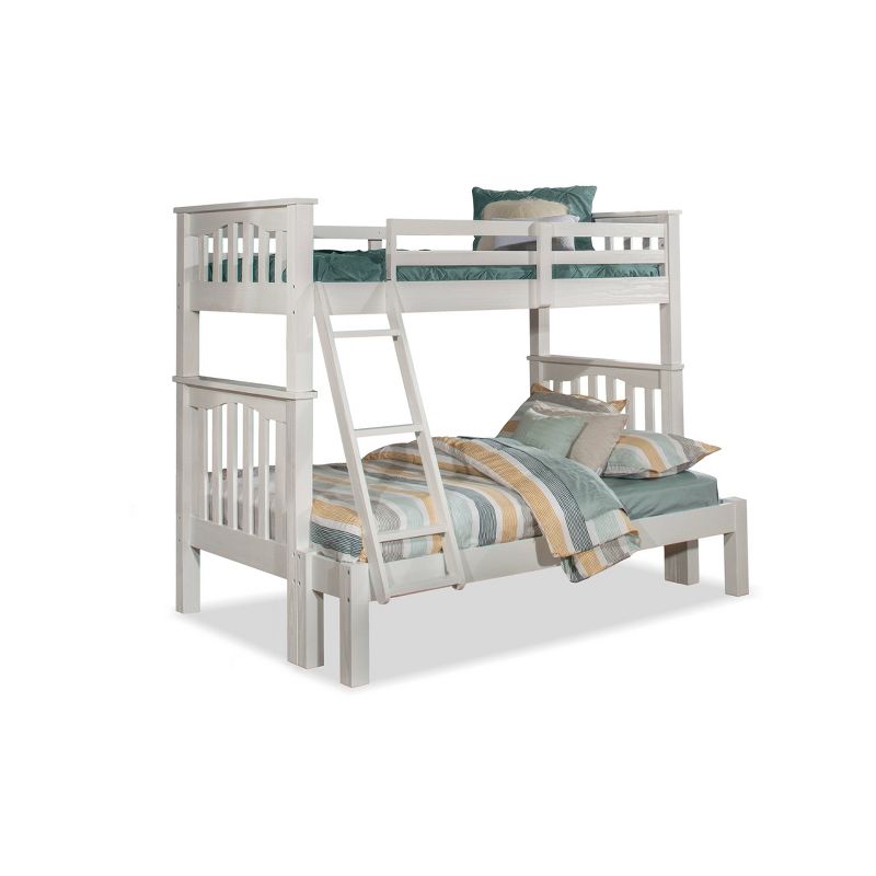 Twin/Full Highlands Harper Bunk Bed and Nightstand White - Hillsdale Furniture