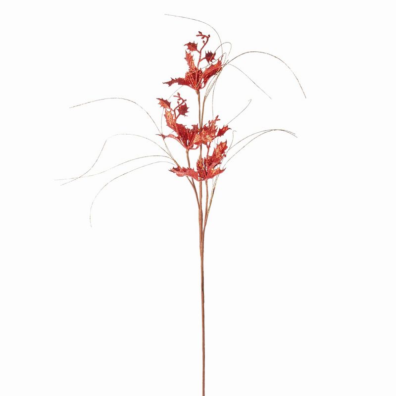 Plum & Post Wild Poinsettia Faux (Fake) 30" Stem