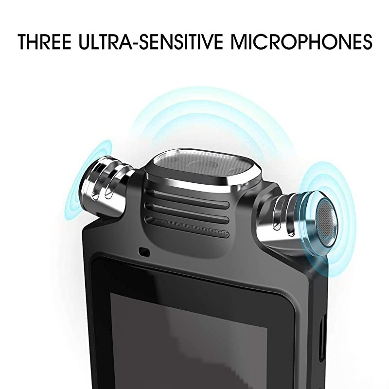 Recorder16GB Activated Recorder with Variable Speed PlaybackSound Recorder Built in UltraSensitive Microphones and MP3 PlayerDigital Recorder for Lectures and Meetings