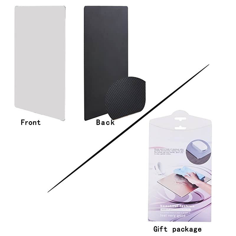 Mouse Pad  918 611 Gaming Aluminum Mouse Pad W NonSlip Rubber Base Micro Sand Blasting Aluminium Surface for Fast and Accurate Control Silver