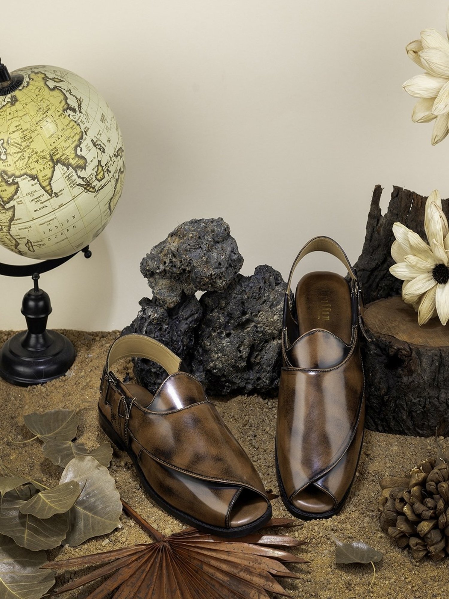 Griffin Men's ABSOLUTE BACCARATE Tan Back Strap Sandals