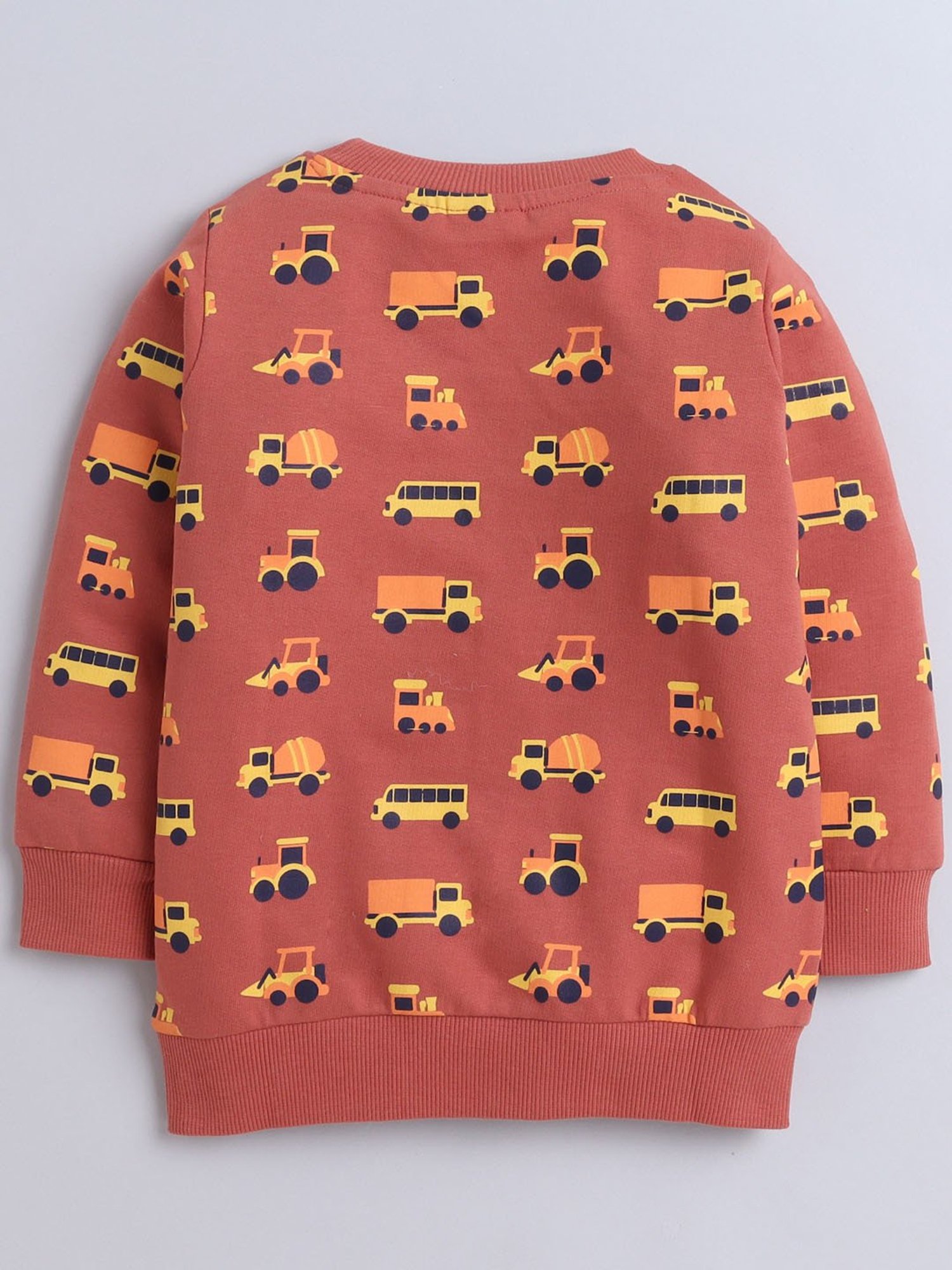 BUMZEE Brown Boys Full Sleeves Cotton Sweatshirt Age - 12-18 Months