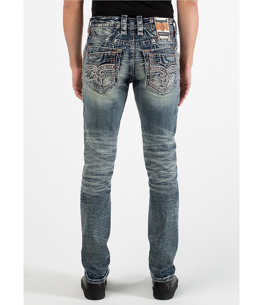 Rock Revival Phamy Straight-Fit Distressed Jeans