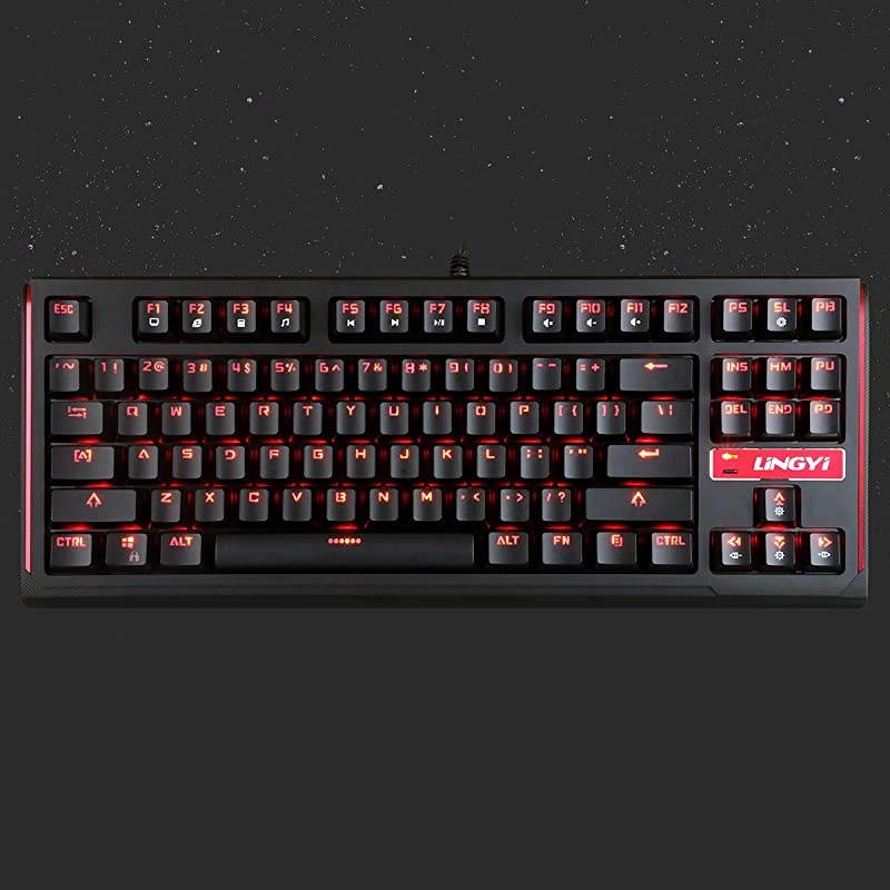 Rainbow Mechanical Keyboard K13 87 Key Anti-ghosting Gaming Keyboard for Office Work and Gaming
