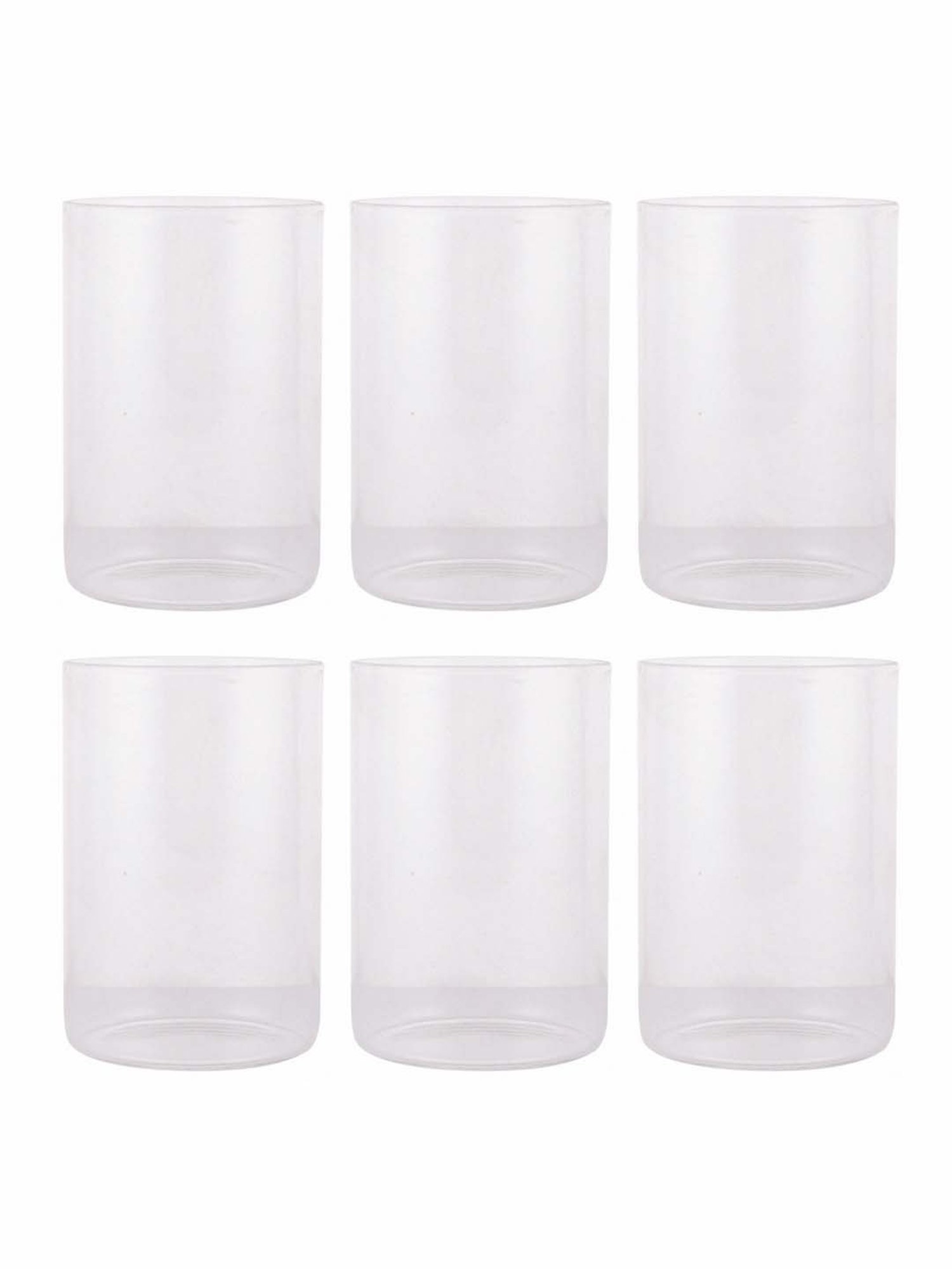 ROXX Transparent Glass Drinking Glasses (300 ml) - Set of 6