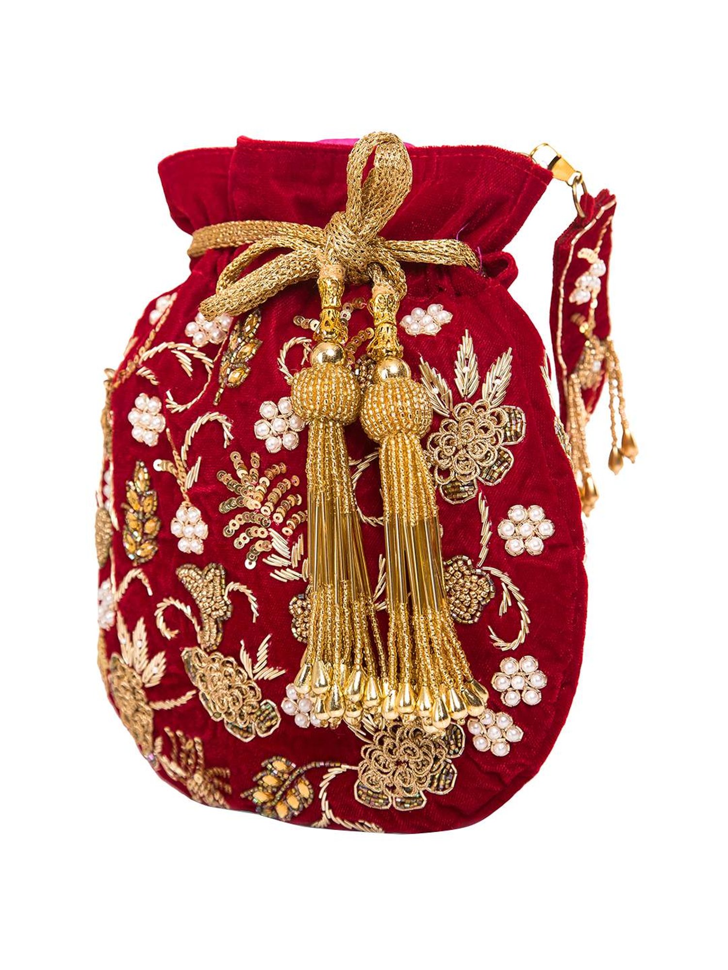 Tarini Nirula Red Velvet Potli