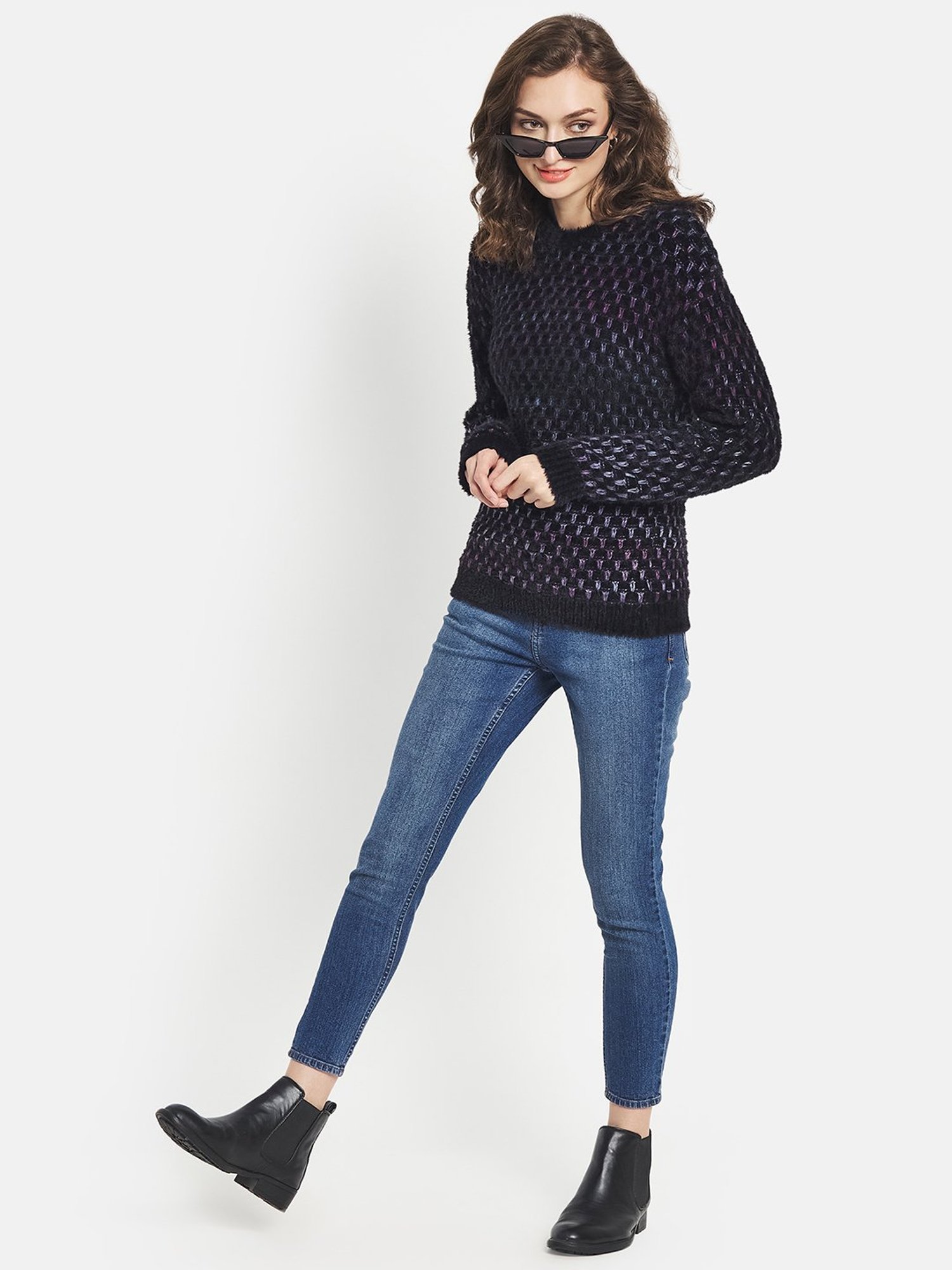 METTLE Black Quilted Pullover