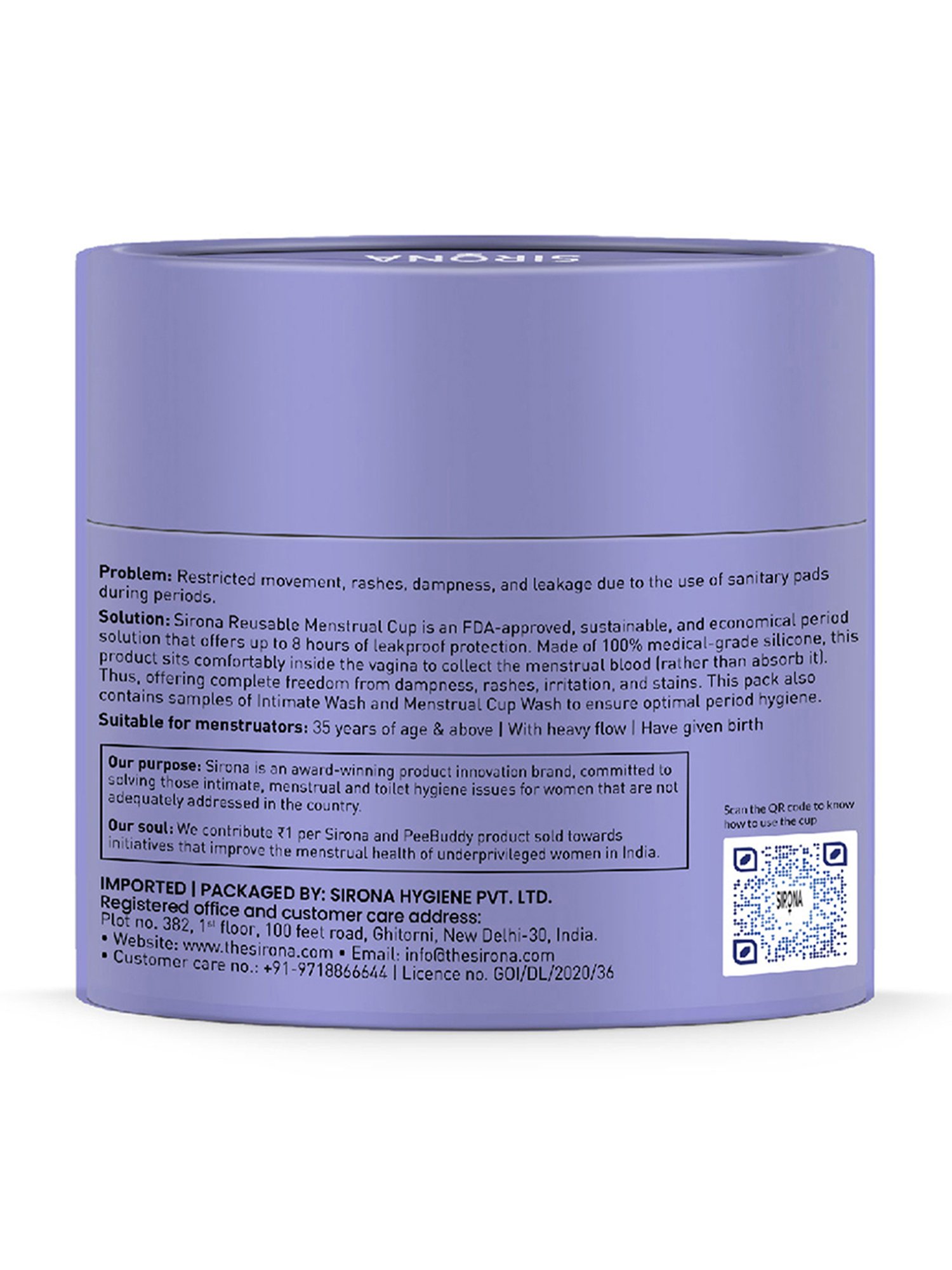 Namyaa Ultra Soft Medium Reusable Menstrual Cup - 50 gm