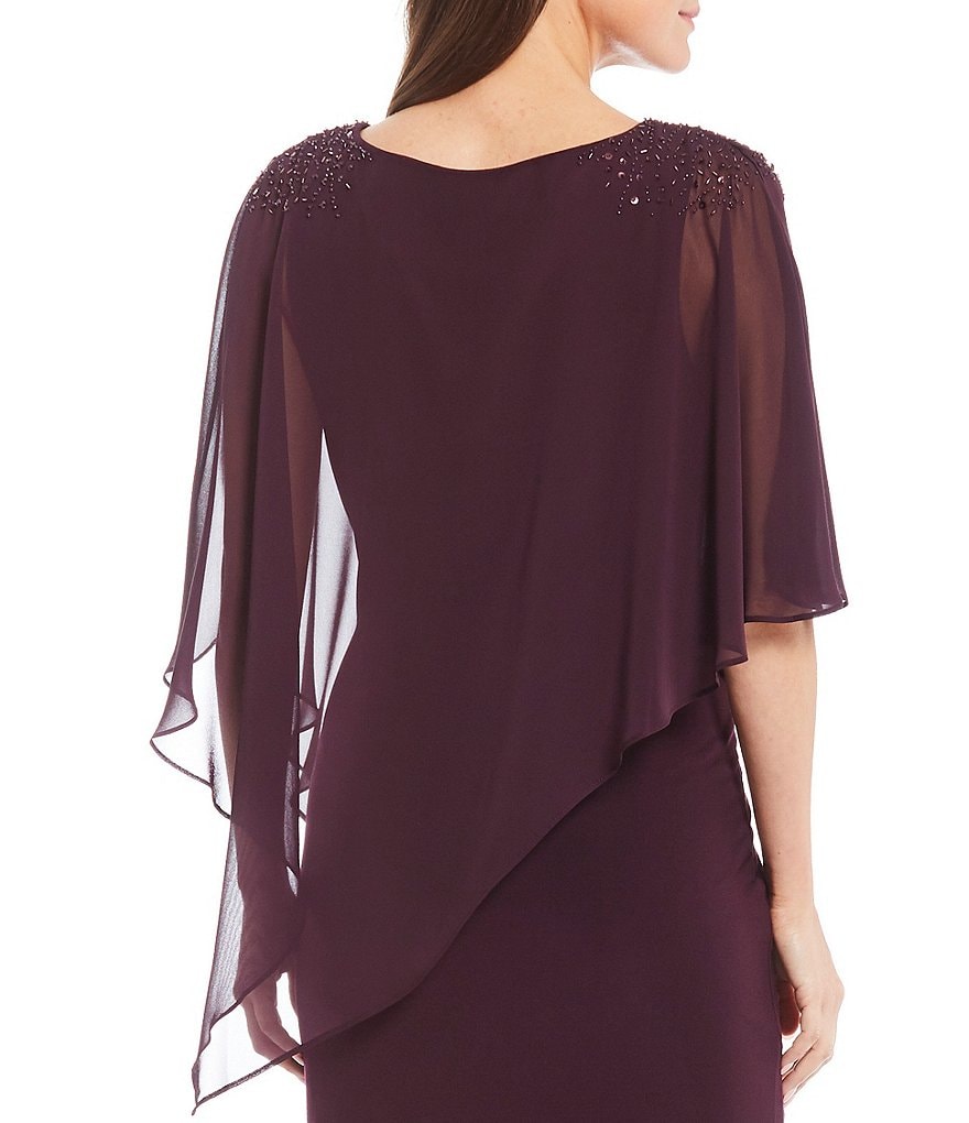 Marina Sequin Lace Round Neck 3/4 Sleeve Sheath Dress