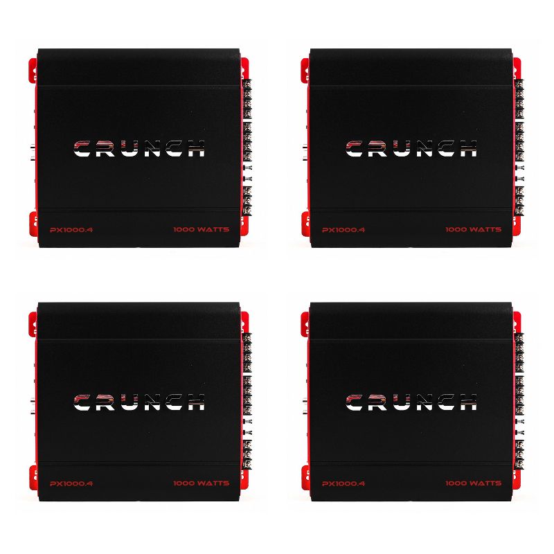 Crunch 4 Channel 1000 Watt Amp A/B Class Car Stereo Amplifier | PX-1000.4 (4 Pack)