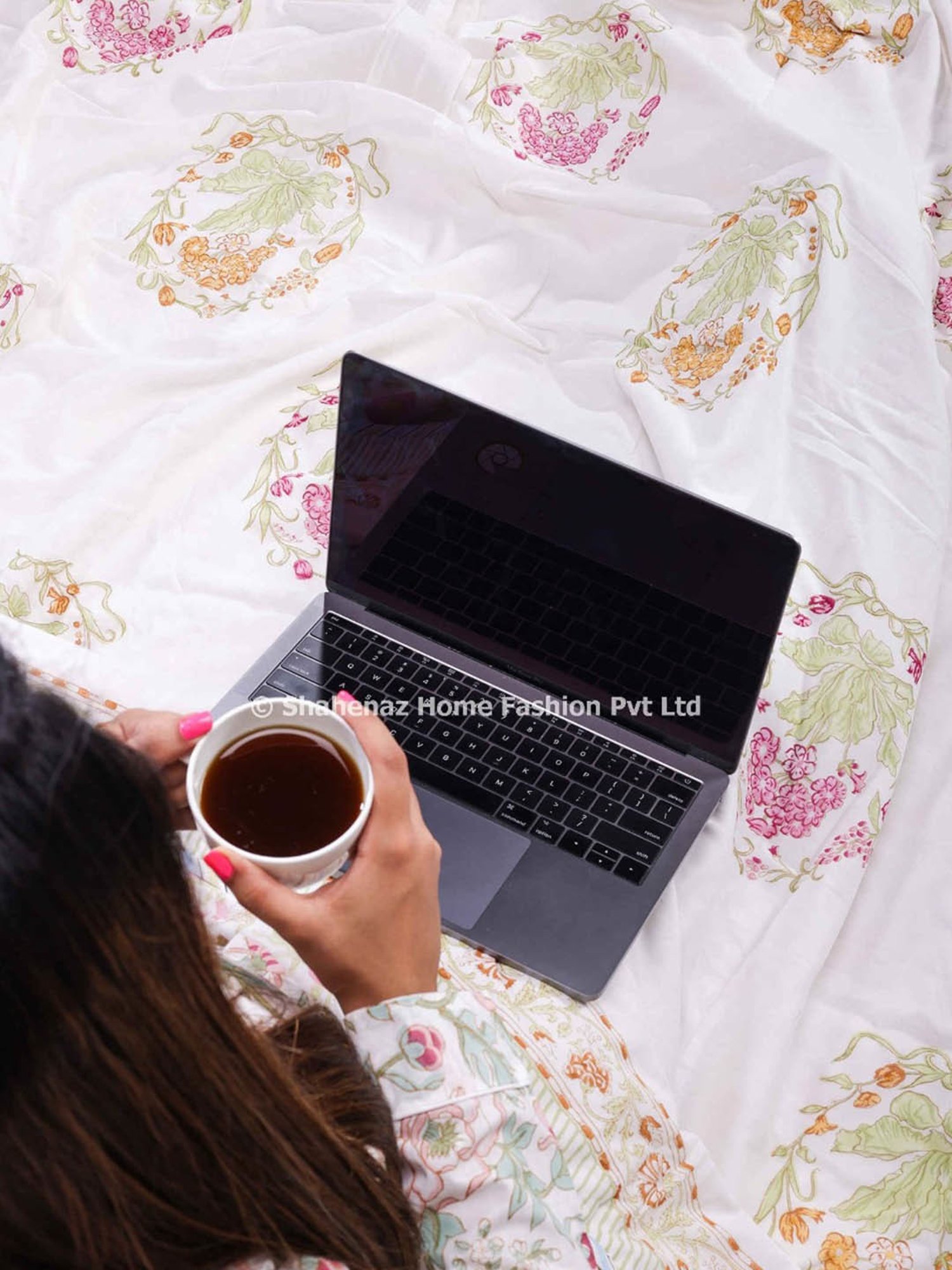 Shahenaz Angarika Phool Floral Mustard Cotton Single Reversible Dohar