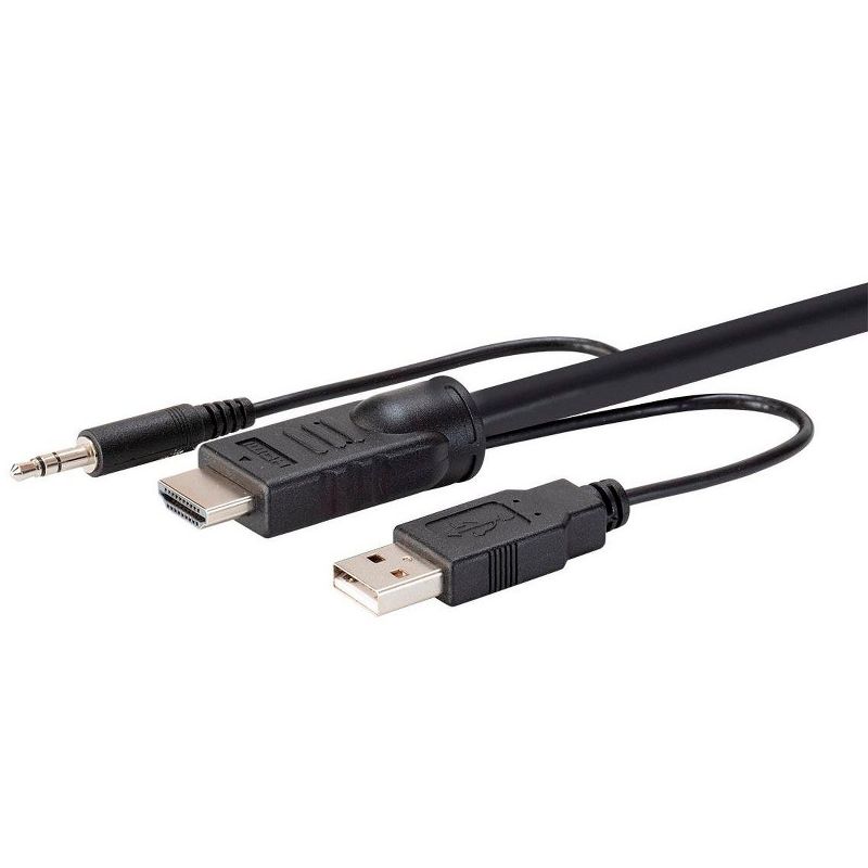 Monoprice HDMI USB 3.5mm Audio Combo Cable - 6 Feet, 4K@60Hz, High Dynamic Range (HDR) For KVM Switches - Switch Series