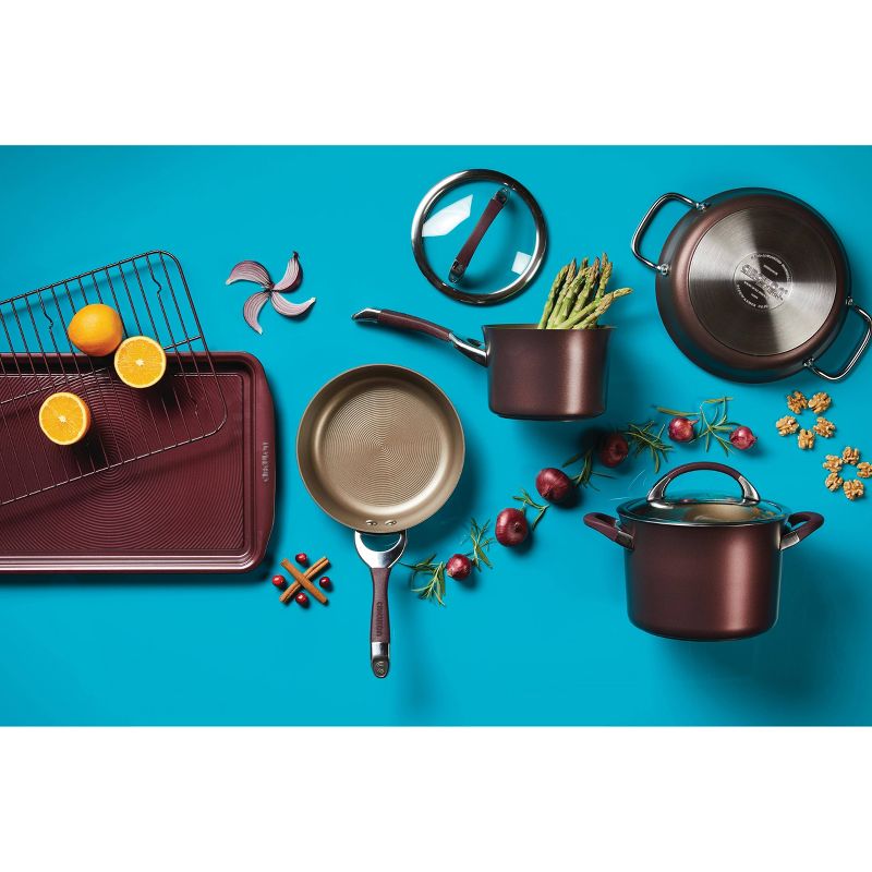Circulon Symmetry 11pc  Hard Anodized Nonstick Cookware Set Merlot