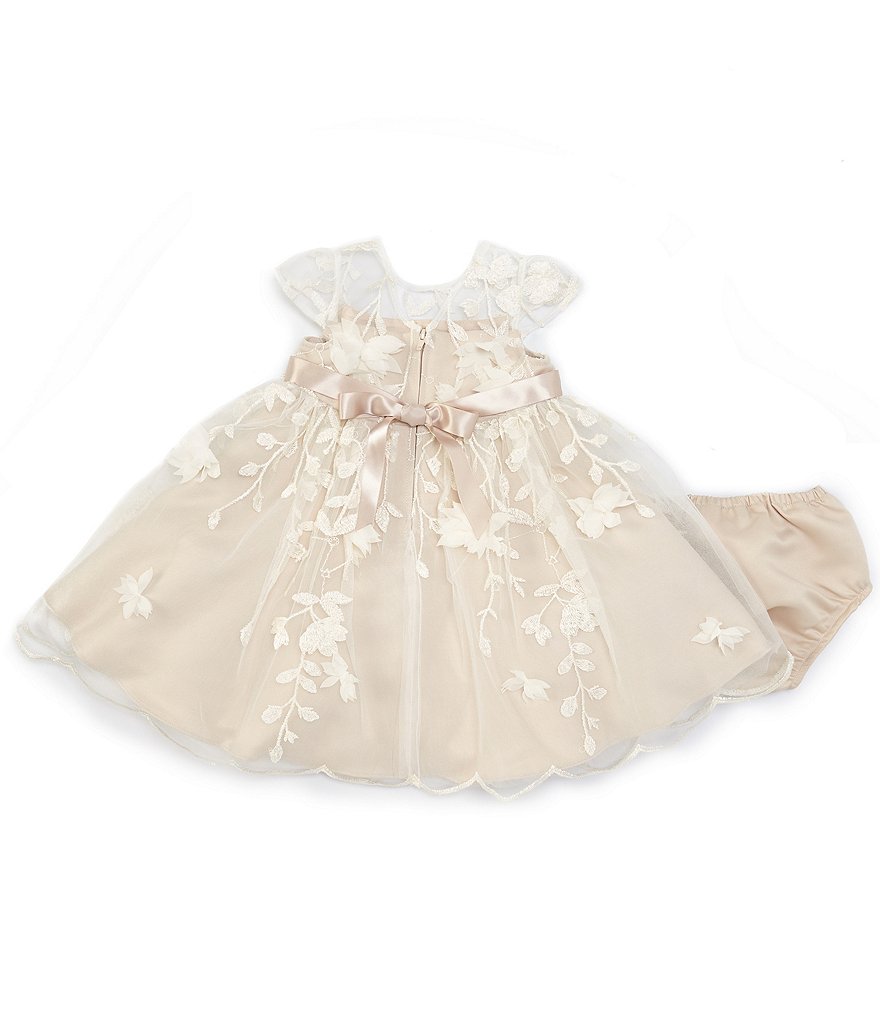 Habitual Baby Girls 12-24 Months Flutter-Sleeve Striped Faux-Wrap Dress