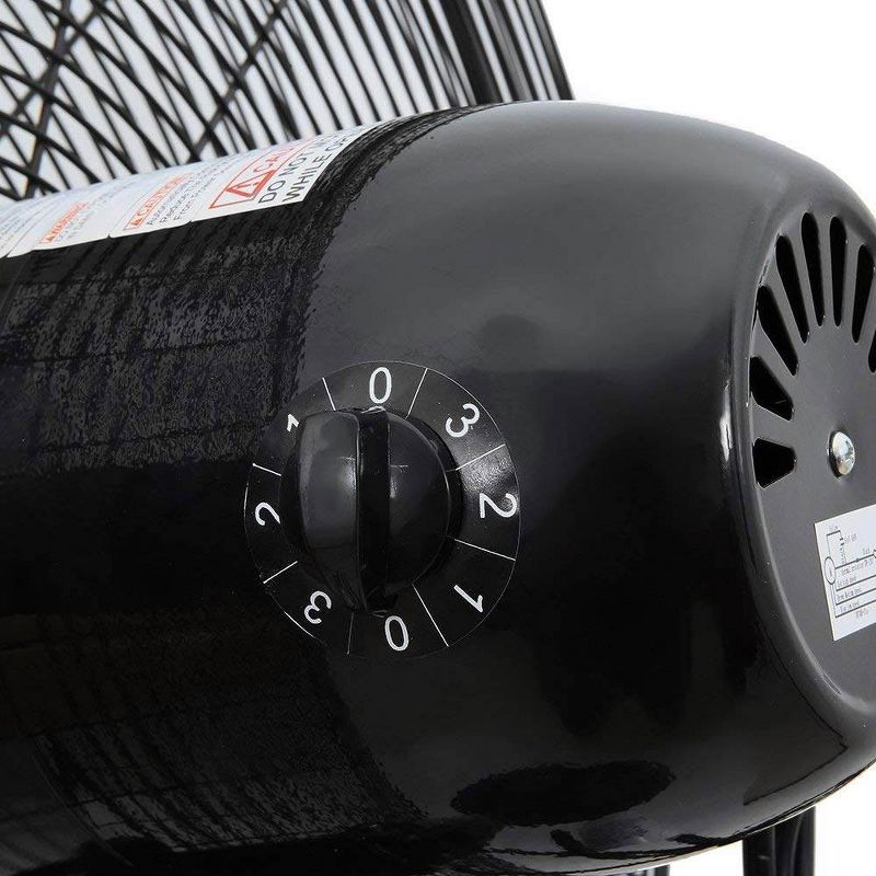 Air King 18" 1/6 HP 3-Speed Adjustable Height Floor Fan with Roll-About Stand