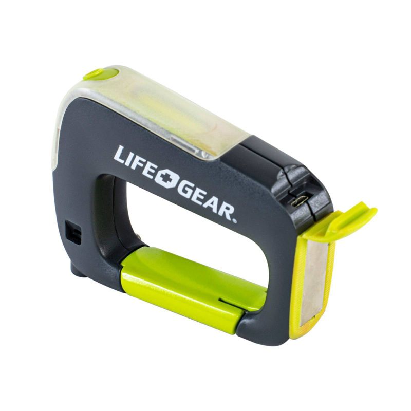 Life Gear Adventure Carabiner with Magnetic Base and S.O.S. 250 Lumens LED Flasher with Safety Whistle