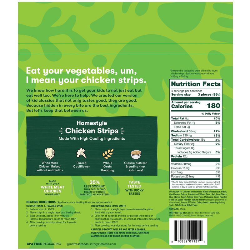 Kidfresh Original Chicken Strips - Frozen - 12oz