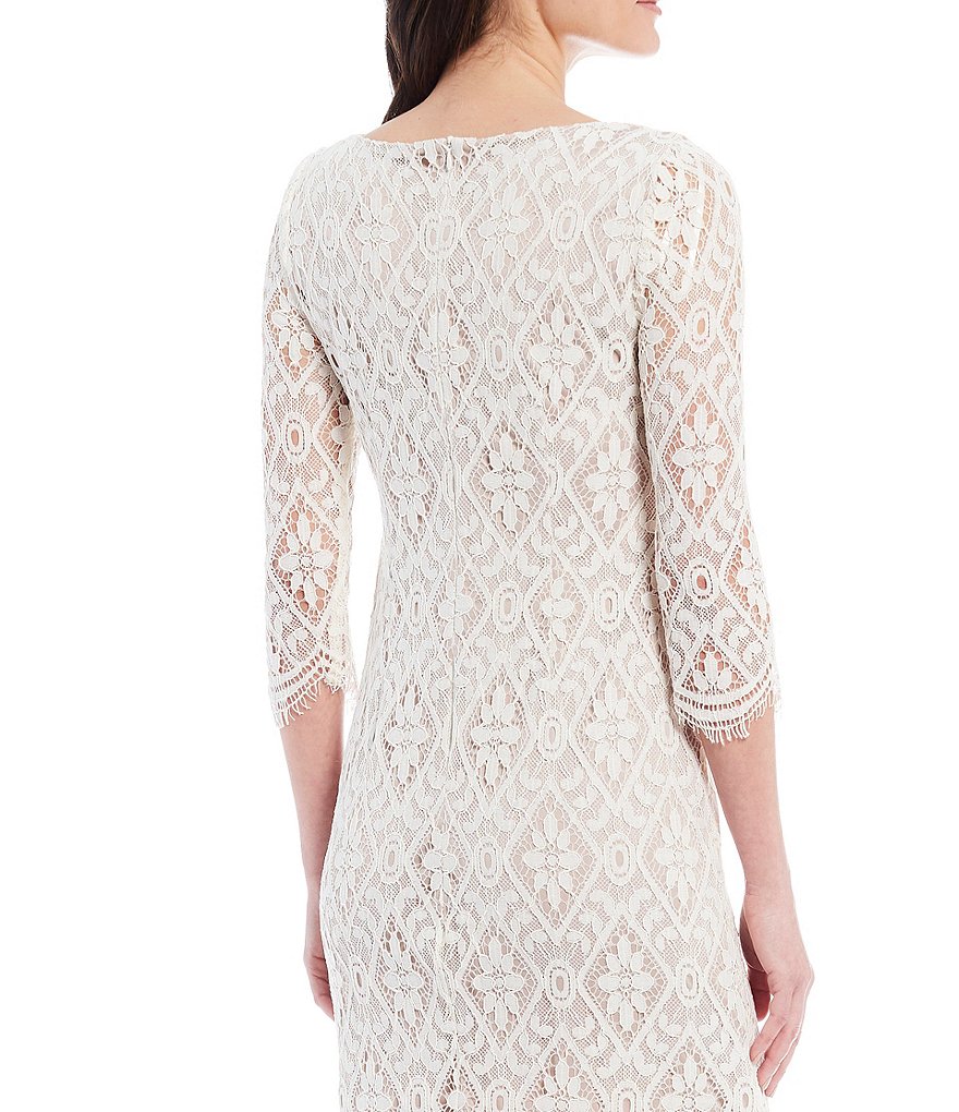 DKNY Chiffon Popover Stretch Crepe Round Neck Short Sleeve Dress