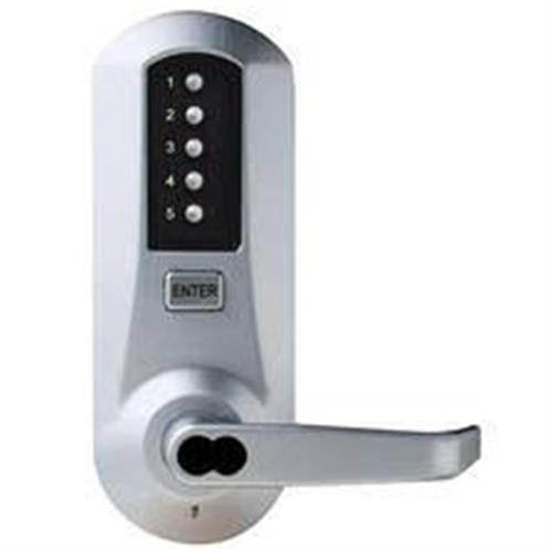 Simplex 5021BWL-26D Satin Chrome US26D Mechanical Pushbutton Lock With Key Override For Best SFIC Cores (Core Sold Separately)