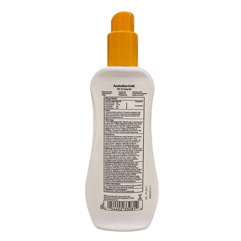 Australian Gold Sunscreen Spray Gel - SPF 30 - 8 fl oz
