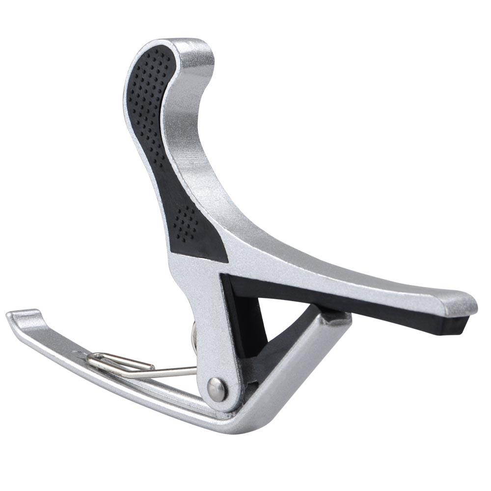Change Tune Clamp Key Trigger Capo For Acoustic Electric Classical Guitar Silver