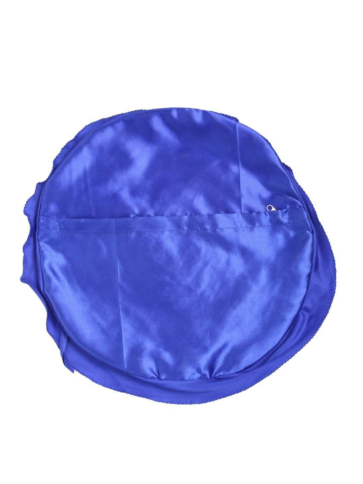 HOSTA HOMES Blue Sateen Rose Flower Cushion Cover with Filler - Set of 2