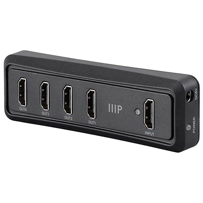 Blackbird 4K Mini 1x4 HDMI Splitter - 10.2 Gbps, 4K 30Hz, 1080p 120Hz (Compatible with PS4/5 Xbox Apple TV Fire Stick Roku Blu-Ray Player)