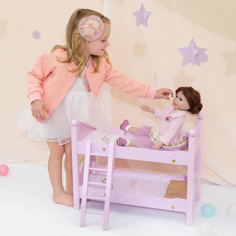 Olivia's Little World - Twinkle Stars Princess 18" Doll Double Bunk Bed
