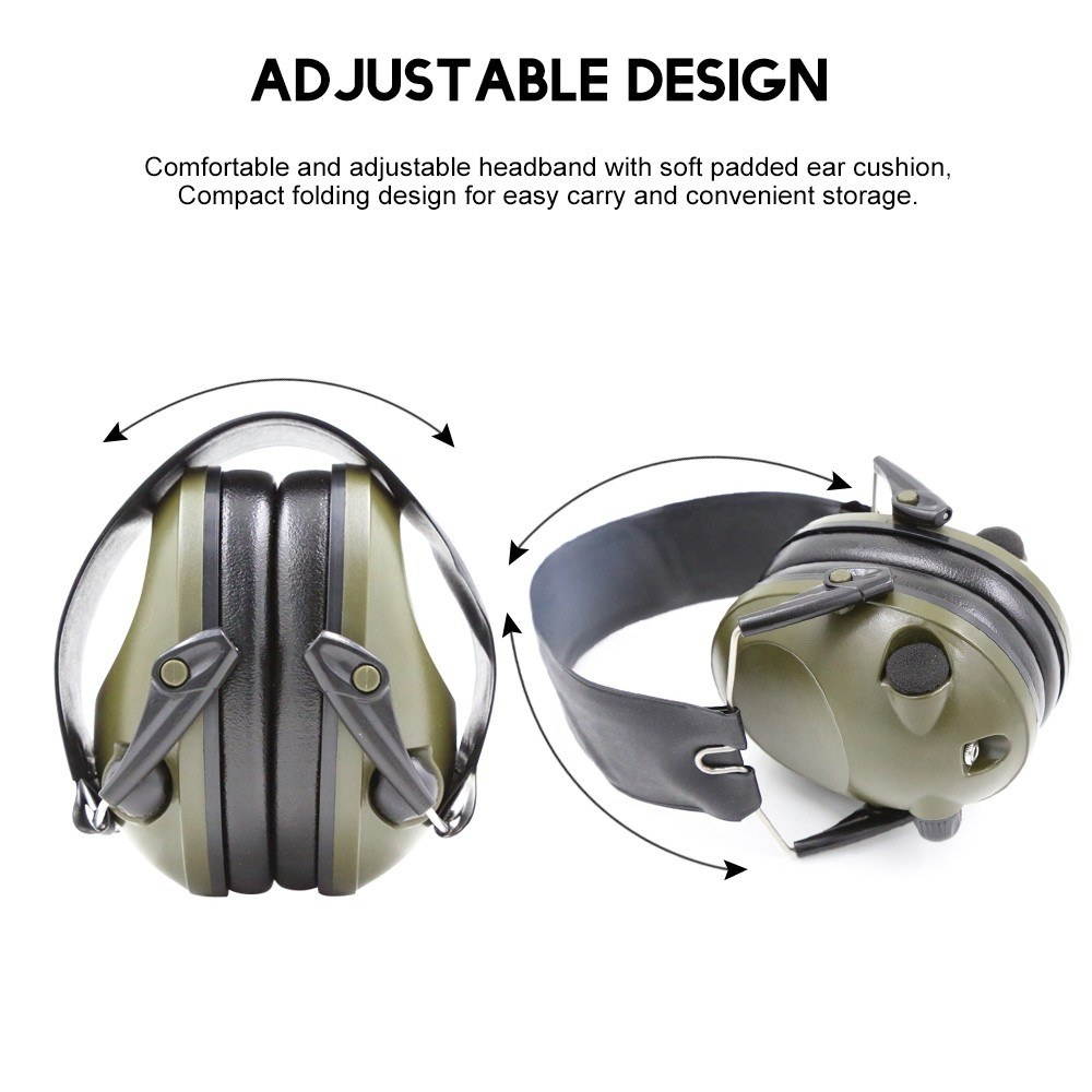 Ear Protector Electronic Tactical Shooting Earmuff Hearing Protection Adjustable Foldable Anti Noise Snore