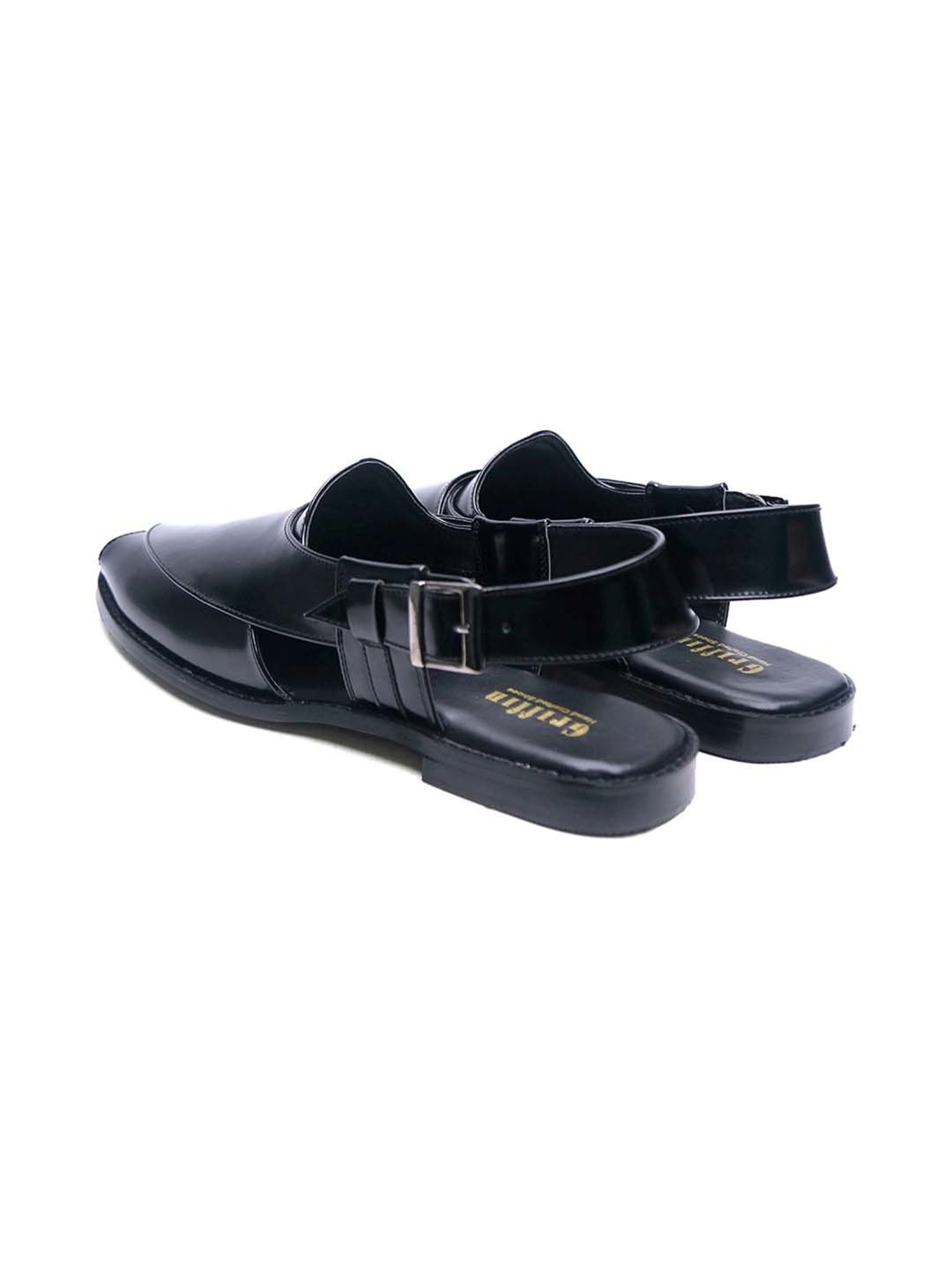 Griffin Men's Black Back Strap Sandals