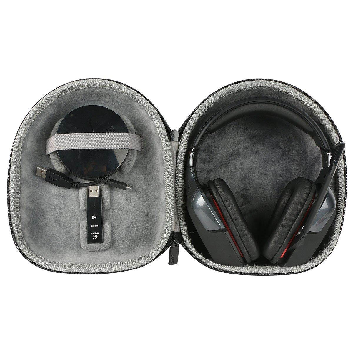 Hard Travel Case for Logitech G933 G930 G430 G230 G35 Wireless Gaming Headset Mac PC Game Headphone Microphone by co2CREA