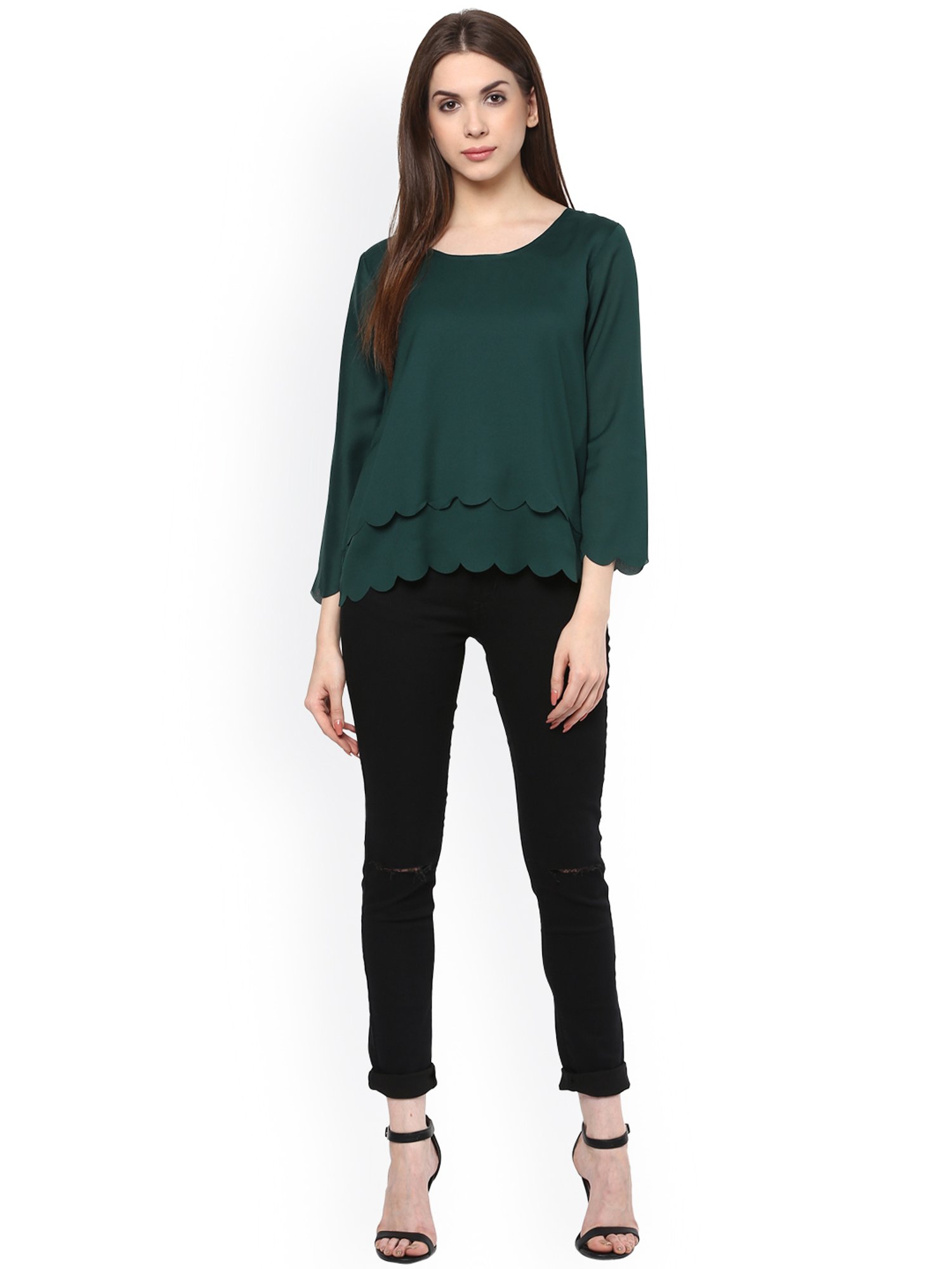 Rare Green Regular Fit Top