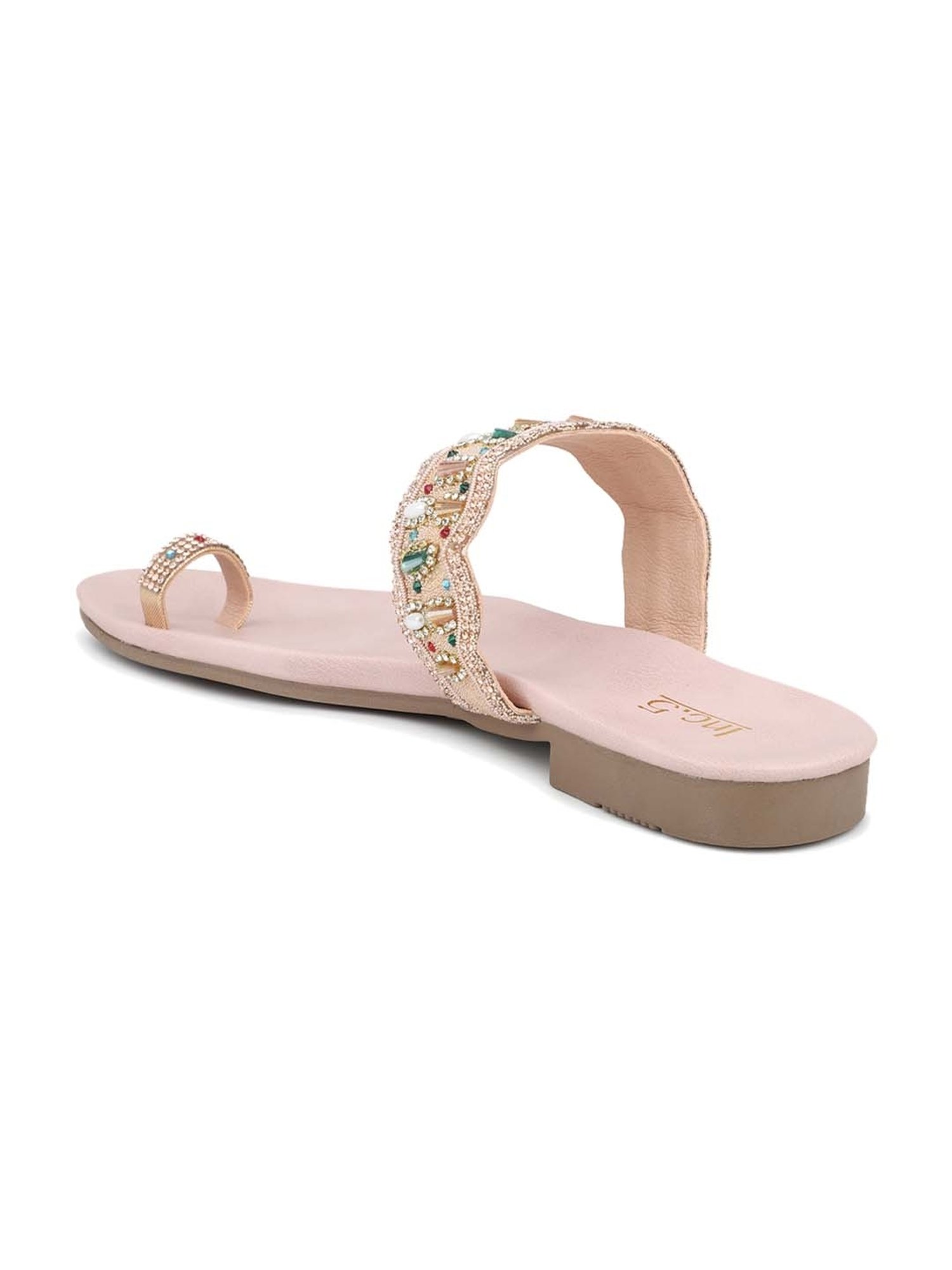 Inc.5 Women's Rose Gold Toe Ring Sandals