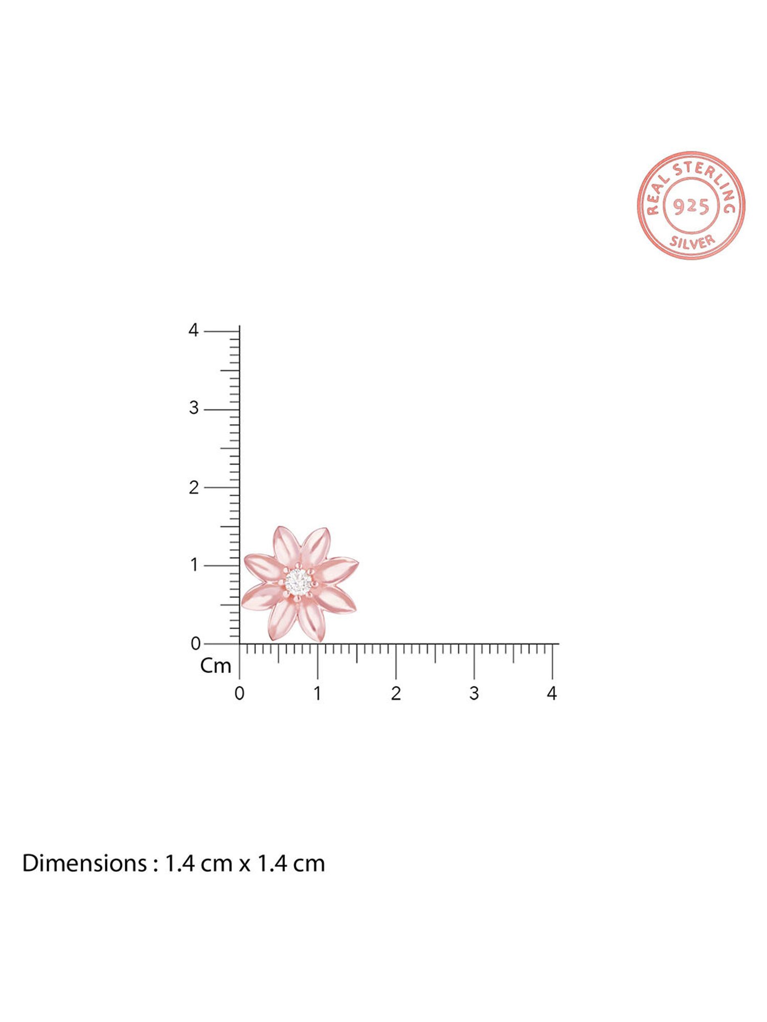 GIVA 92.5 Sterling Silver Magnolia Flower Stud Earrings for Women