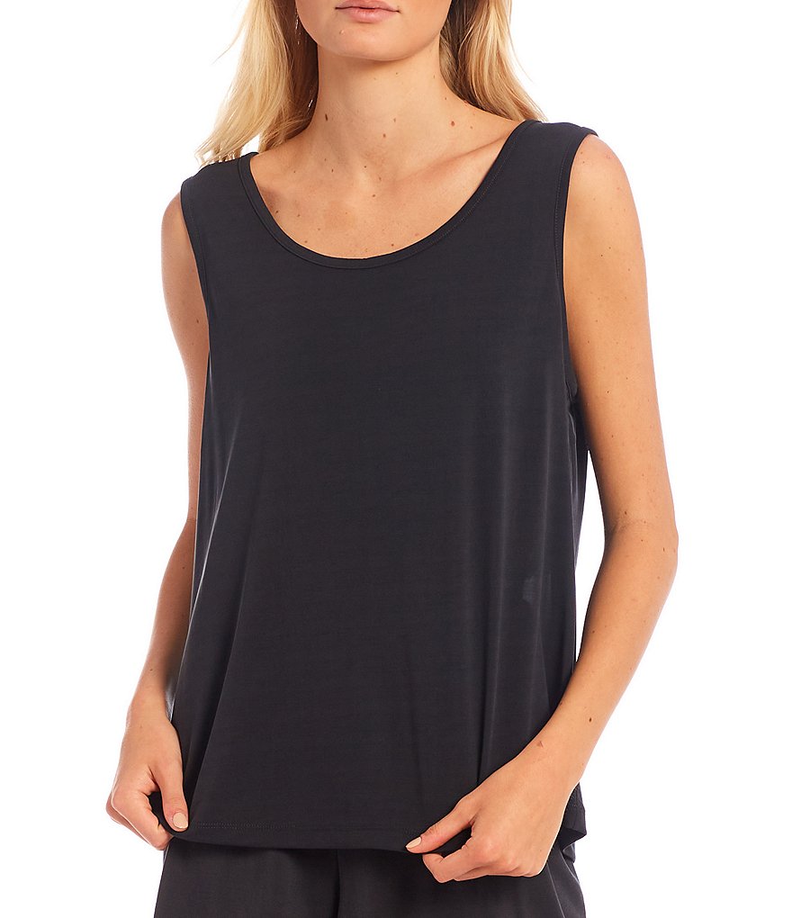 Nottibianche Easy Essentials Solid Jersey Knit Sleep Scoop Neck Sleeveless Coordinating Tank
