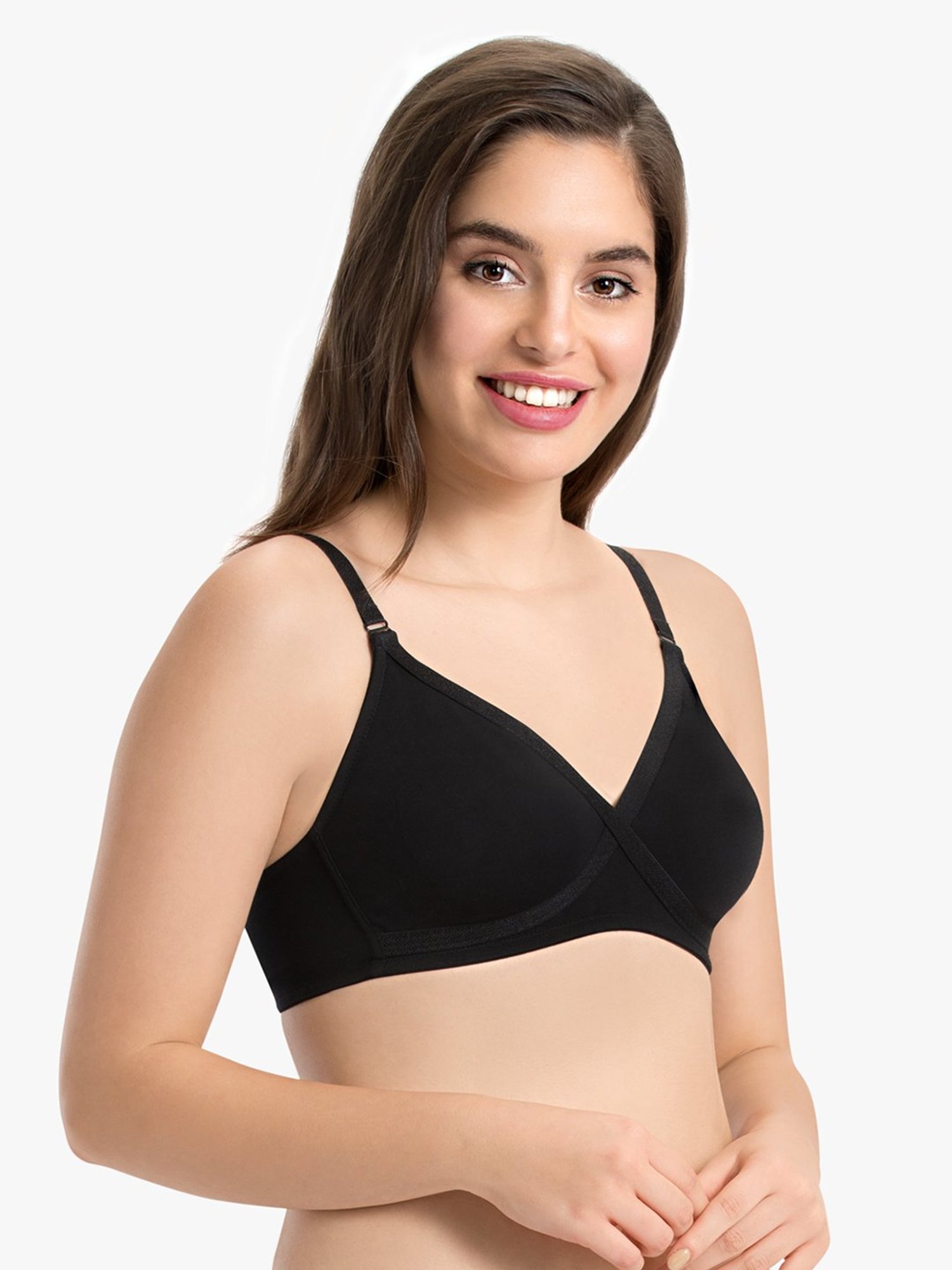 Every De by Amante Black Non Padded Non Wired Full Coverage Bra