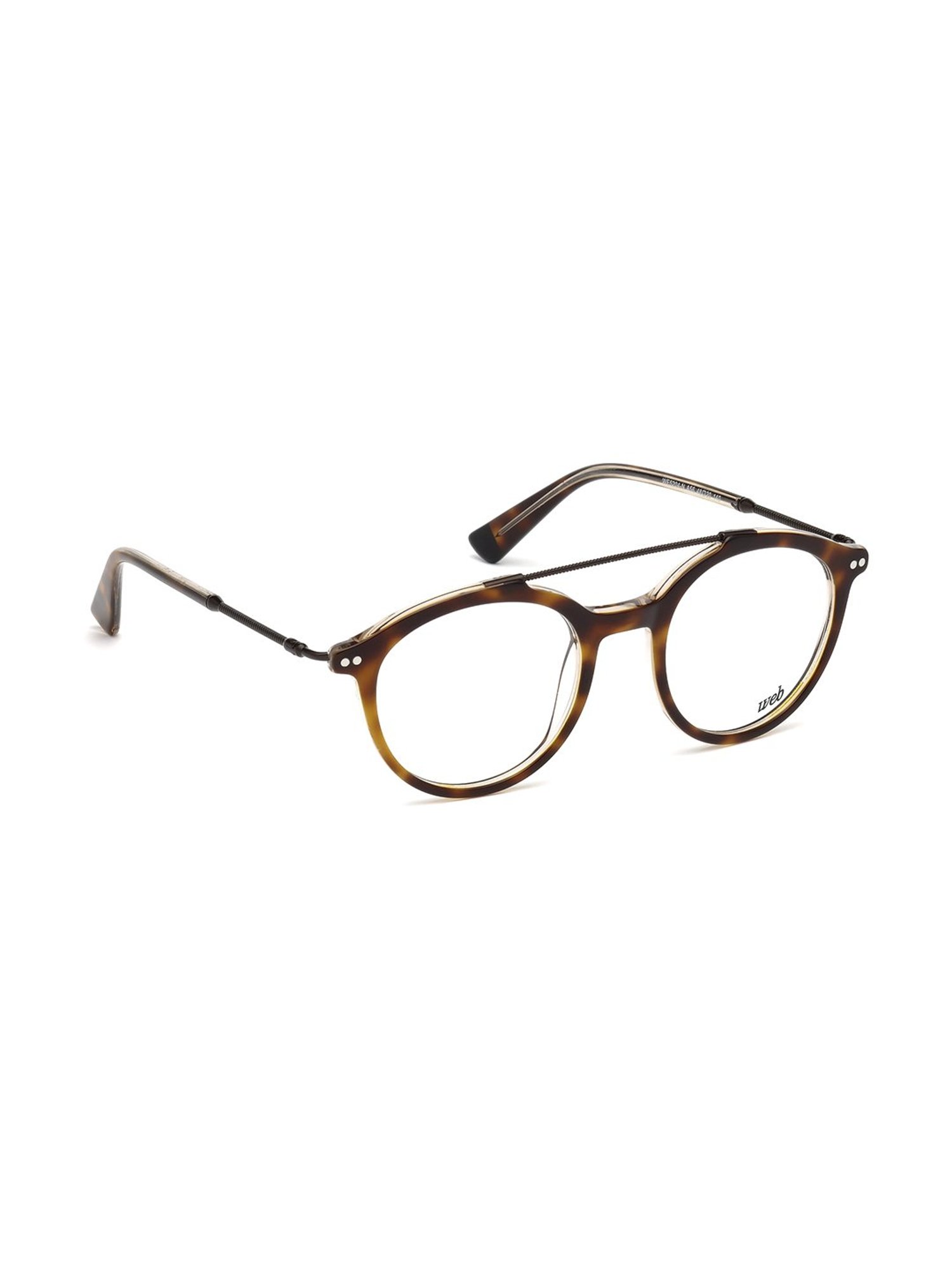 Web Eyewear Brown Round Eye Frames for Men