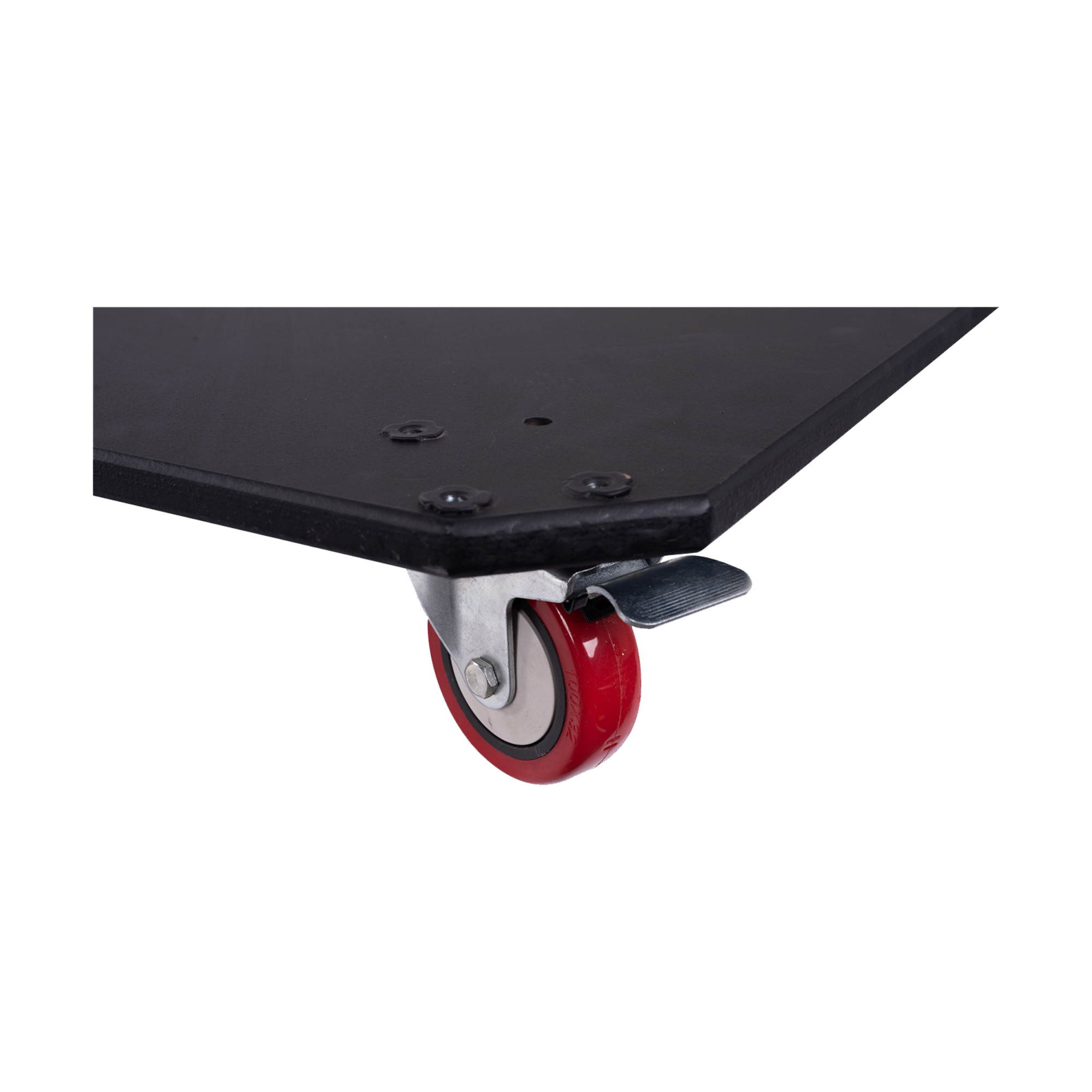 Sound Town Replacement Caster Board for Road/Rack Case, with 4-inch Wheels and Brakes (STRC-CB)