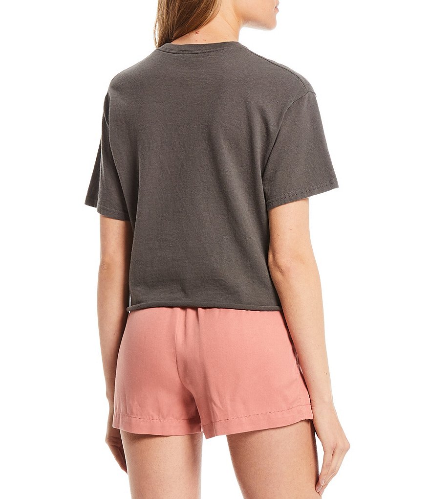 Junk Food On The Road Short Sleeve Cropped Graphic Tee