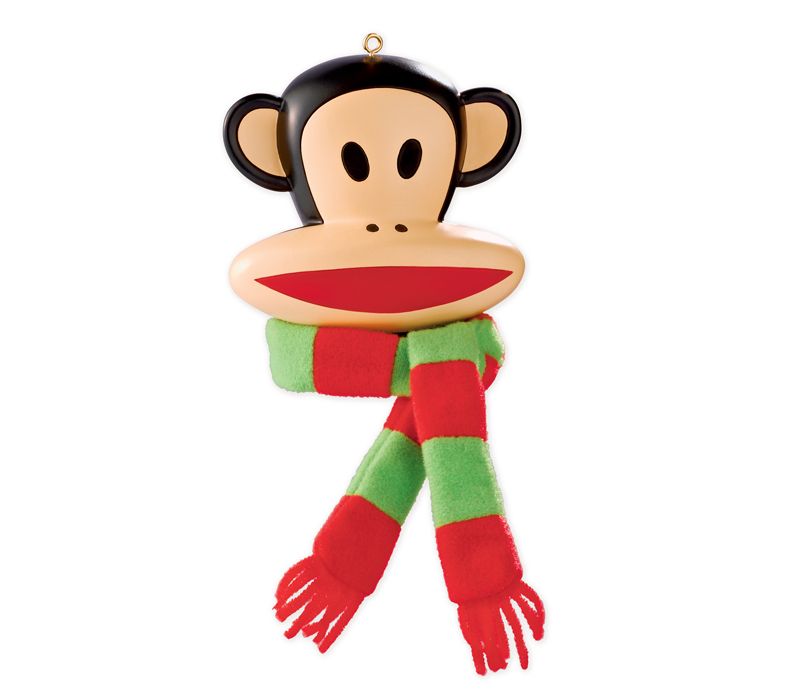 Carlton Cards 6" Heirloom Paul Frank Julius the Monkey Christmas Ornament - Brown/Red