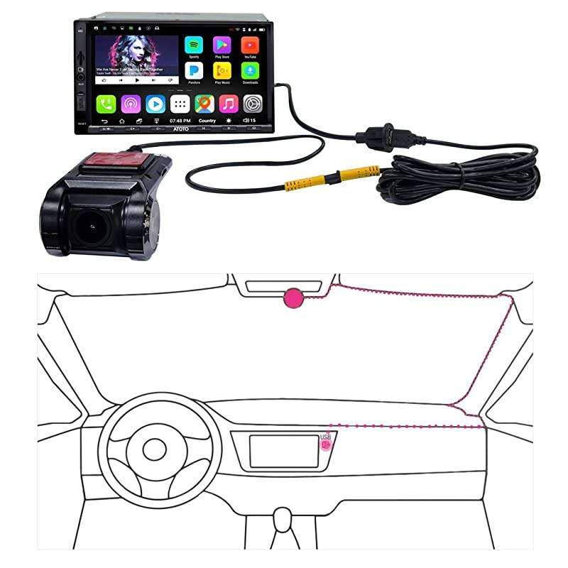 AC44P2 1080P USB DVR OnDash Camera Sony Sensor for Image Recording Video On Camera End Operation Preview from  A6S8 Car Stereo Side