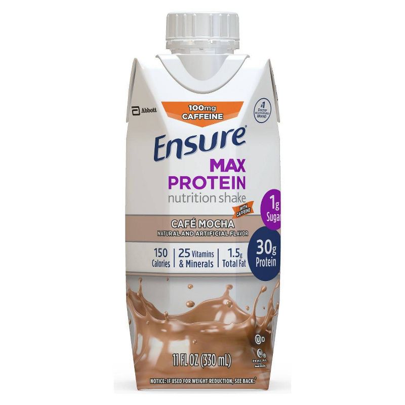 Ensure Max Protein Nutritional Shake - Mocha - 4ct/44 fl oz