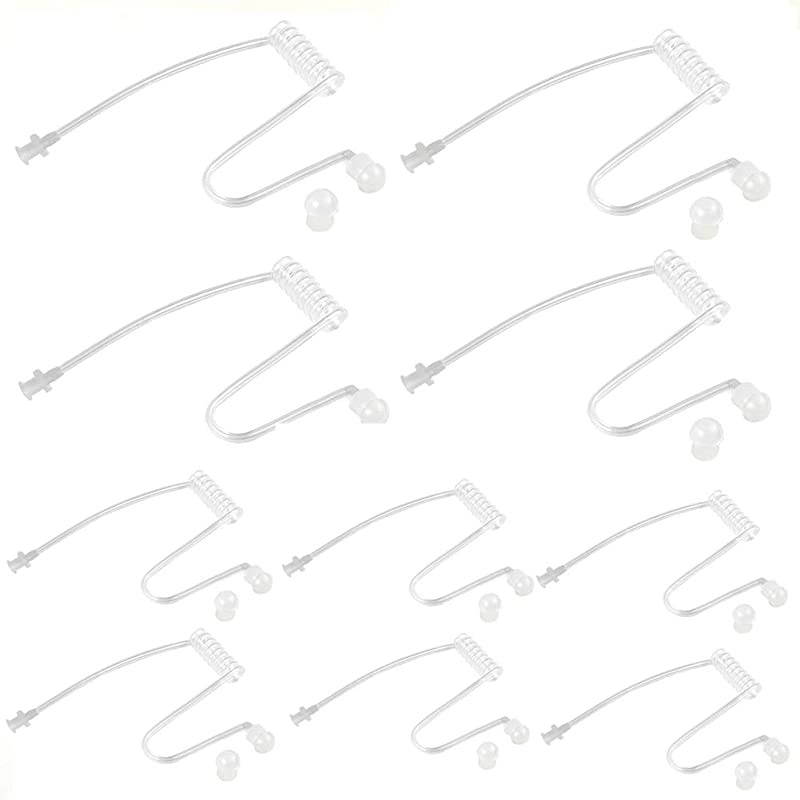 Replacement Acoustic Coil Tube for Motorola Baofeng Kenwood Walkie Talkie Earpieces and Two Way Radios Headset (10 Packs) by