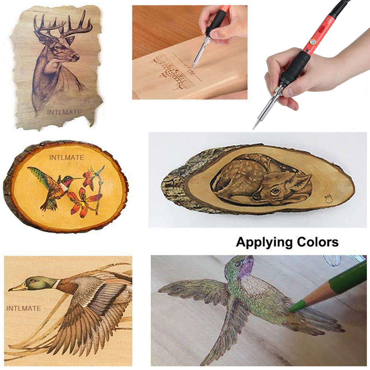 22Pcs Electric Soldering Iron Adjustable Temperature 110V 60W Digital Welding