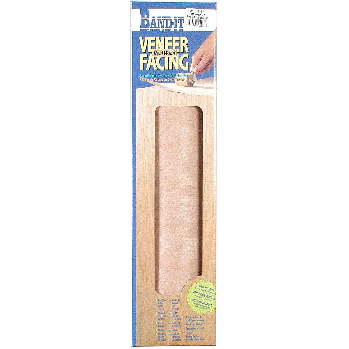 Band-It Mahogany Veneer 24" x 96" Paper-Backed